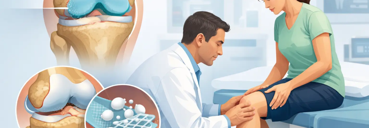 Biomaterial para cartílago y reparación de rodilla