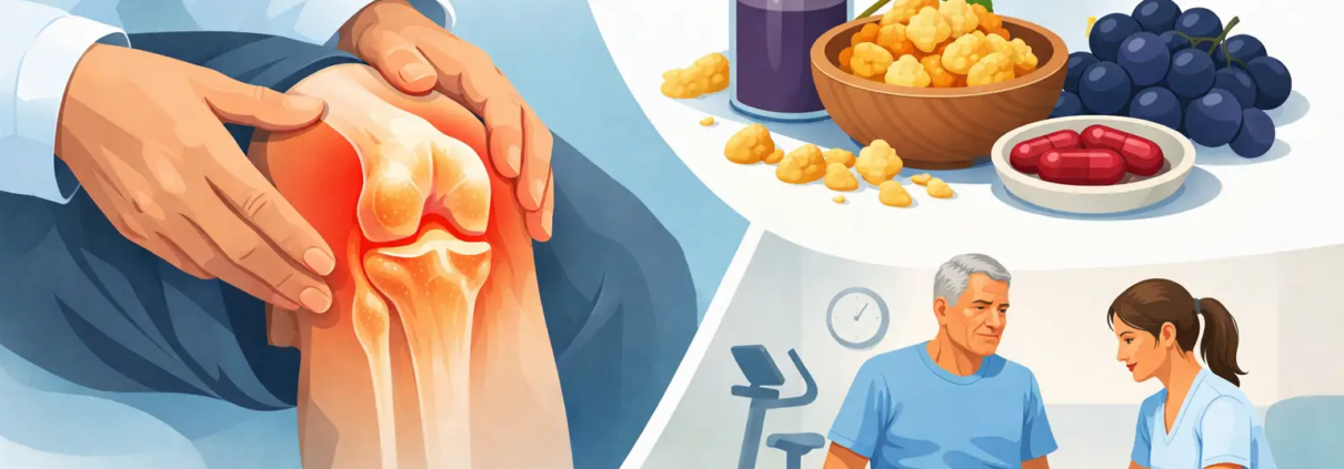 Boswellia serrata y resveratrol para artrosis de rodilla