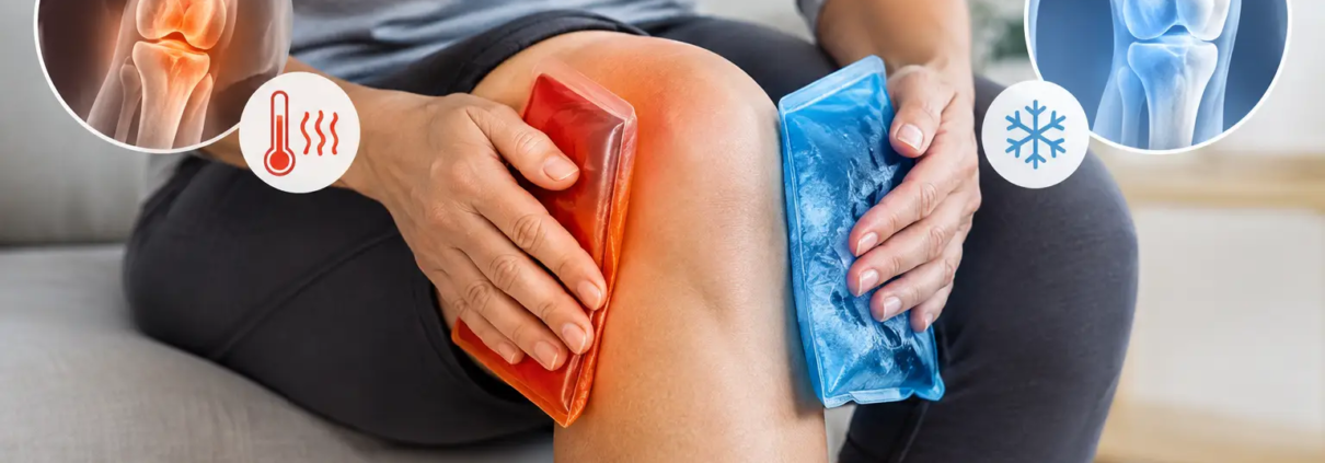 Calor o hielo para rodilla según el tipo de dolor